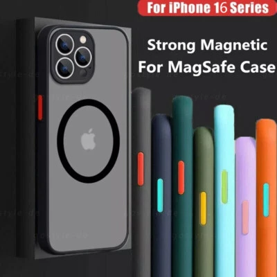 Magsafe Handyhülle für iPhone 16 Pro Max 15 14 13 12 Mini XR Schutz Cover Magnet - Bild 1 von 4