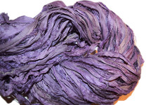 Sari silk Ribbon craft yarn 100 gr Purple
