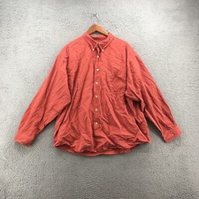 Eddie Bauer Button-Down Shirt Mens XXXL Long Sleeve Button Up Collared Red
