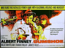 GUMSHOE 1971 Albert Finney, Billie Whitelaw, Frank Finlay UK QUAD POSTER #B