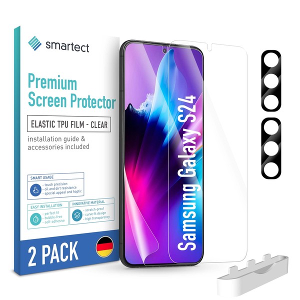 2X Tpu Schutzfolie Klar FüR Samsung Galaxy S24 & 2X Kameraschutz Panzerfolie-image
