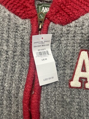 American Eagle Full Zip Jock Style Sweater Women's Size