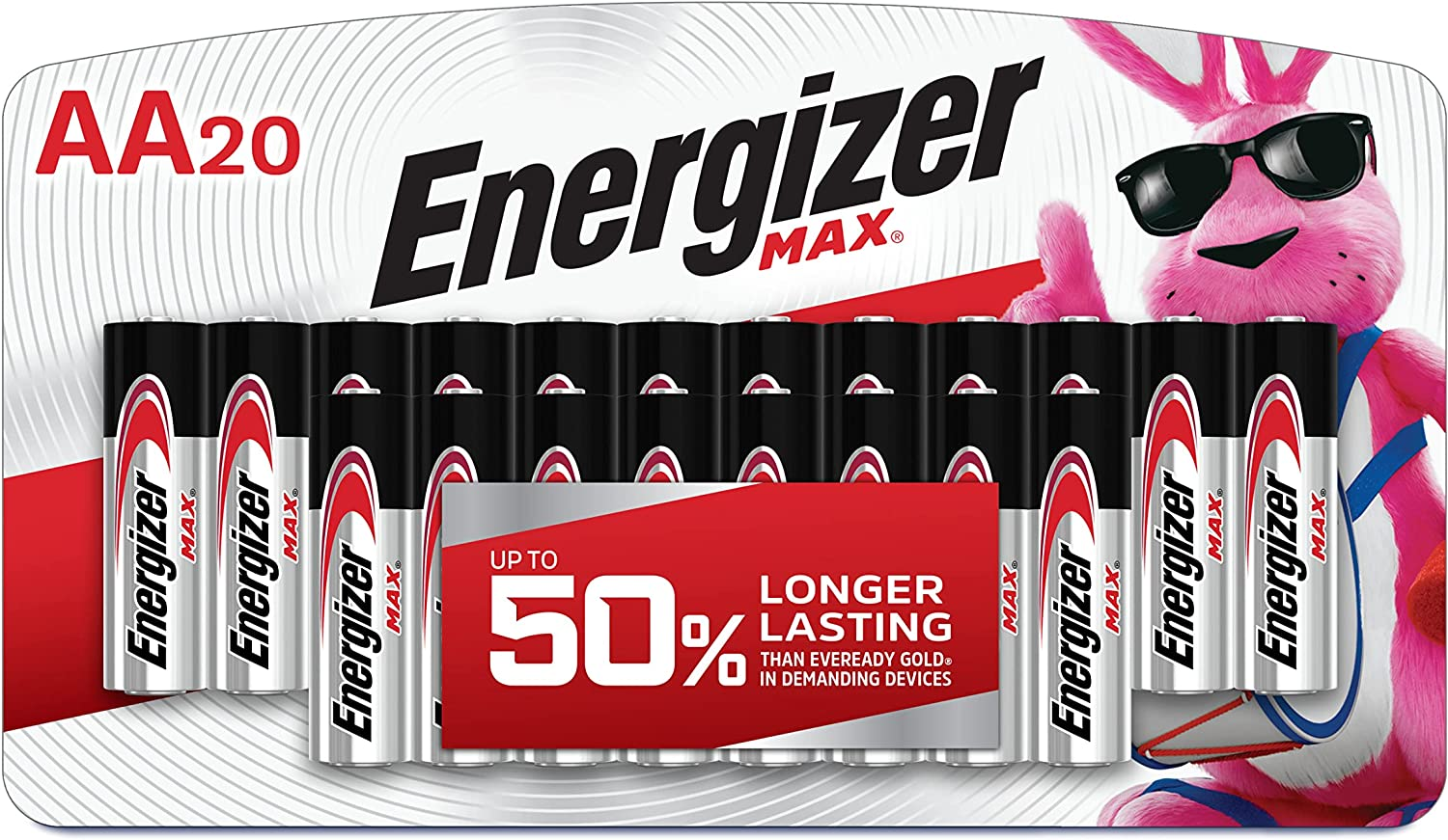 Energizer AA Batteries, Max Double a Battery Alkaline, 20 Count-image