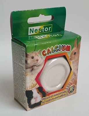 NESTOR Rabbit Calcium Mineral Brick Hamster Guinea Pig Chinchilla Rat 55g Chew Block
