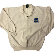 Vtg 80 s Original Debign Company Men's Tan Beige Pull Over ALASKA Sweatshirt USA