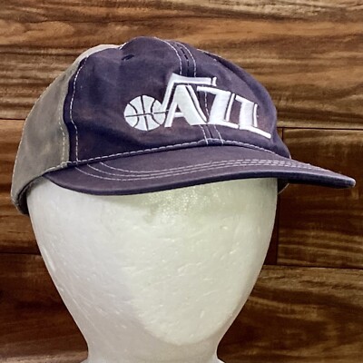 UTAH JAZZ NBA Embroidered 'Jazz' Logo Baseball Cap Strapback