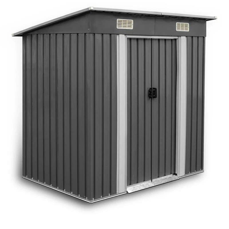 Geräteschuppen Metall Gerätehaus Gartenhaus Pultdach Satteldach Schiebetür - Bild 4 von 4
