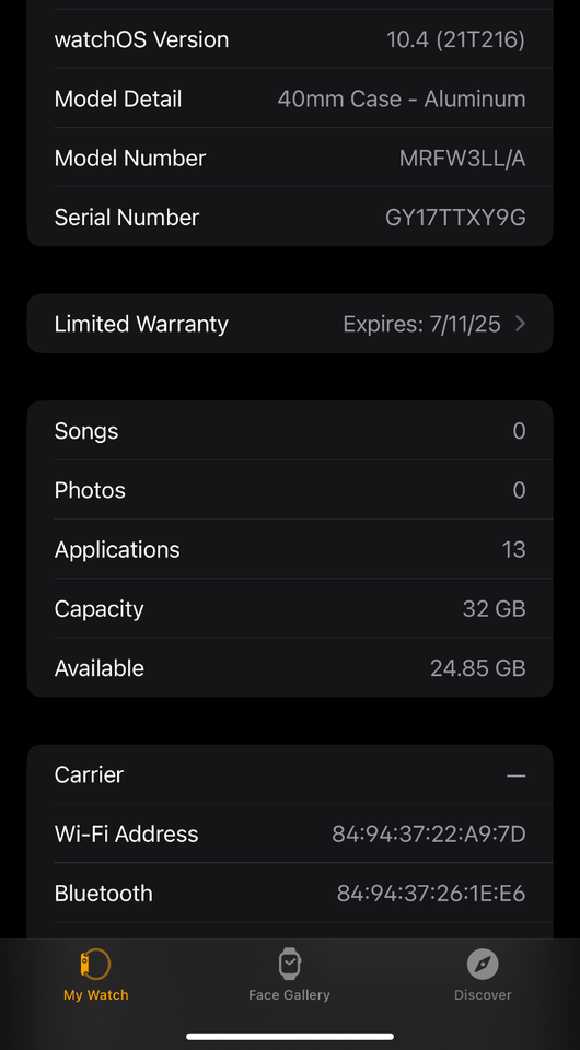 Apple Watch SE (2nd Generation) 40mm Aluminum Case with Sport Band