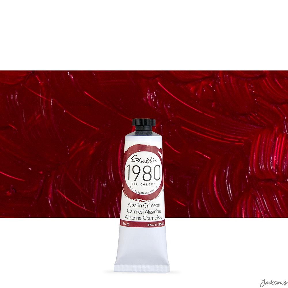 Gamblin 1980 Oil Paint Refined Linseed Oil 37ml Alizarin Crimson Permanent