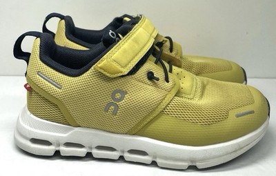 On Cloud Play Youth Size 12.5 Yellow Running Athletic Mesh Strap Slip On Shoes