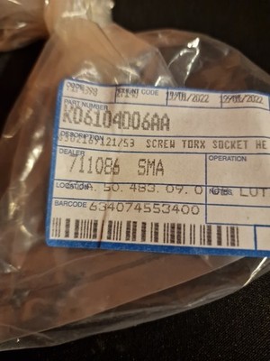Mopar 6104006AA Schrauben-TORX Innensechskant