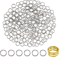 200 StüCk Jump Ringe Spaltringe 8 Mm Edelstahl Sprungringe Offene Biegeringe Ver