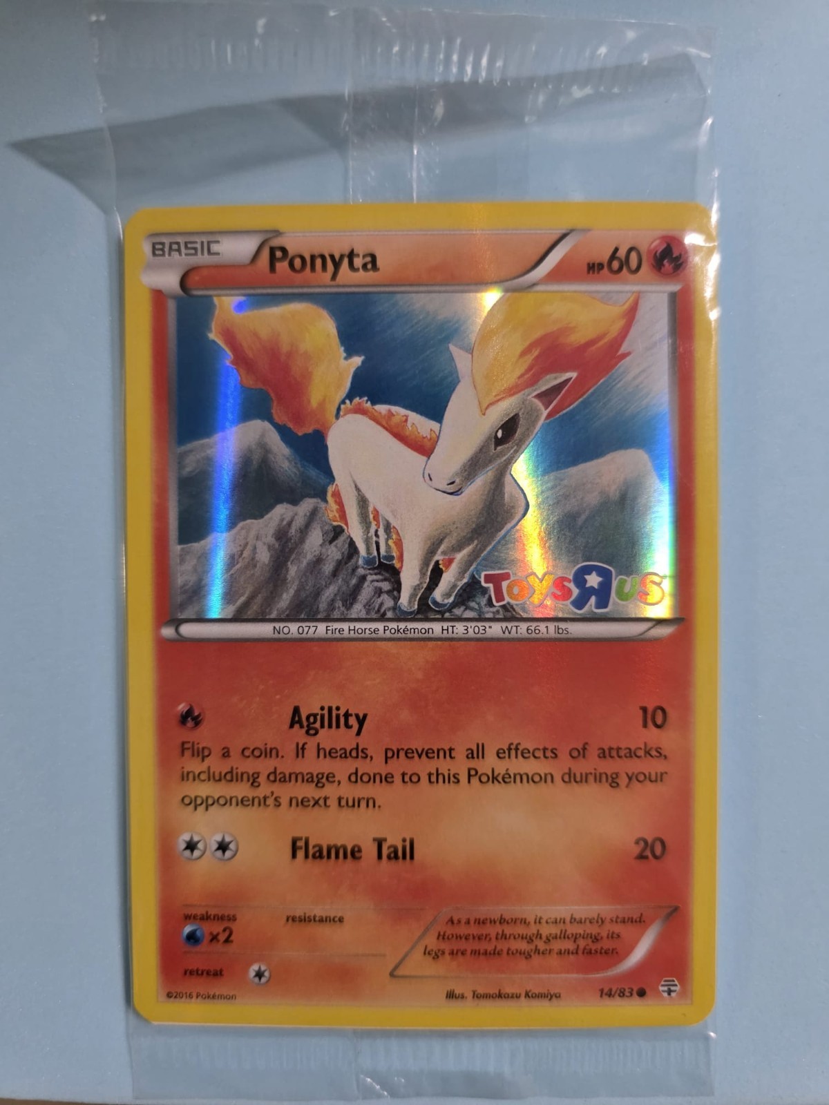 Pokemon Ponyta 14/83 CARD 20th ANNIVERSARY GENERATIONS Toys"R"Us Sealed. ENGLISH