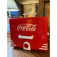 Nostalgia Coca-Cola Hot Dog Steamer and Bun Warmer Retro Red Electric Appliance