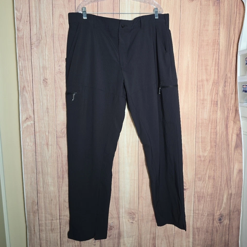 Magellan Outdoors Black Nylon Fishing Pants 2XL  (UNISEX?) 32"INSEAM - Image 3 of 4