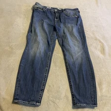 Vigoss Jeans Women 22 Blue Skinny High Rise Western Rodeo Outdoors Solid (40x29)