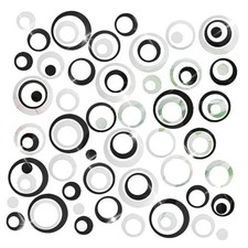 48Pcs Mirror Stickers, Acrylic Circle Wall Stickers Removable DIY Self
