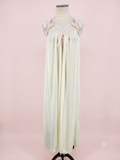 Vintage Vanity Faire Nightgown Cottage Rose Romantic Renaissance Coquette Maxi S