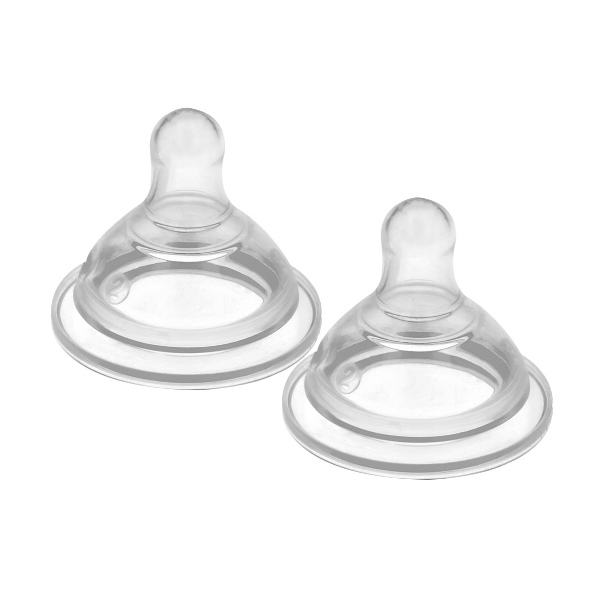 Tétine biberon silicone haut de gamme premier âge flux lent lot de 2