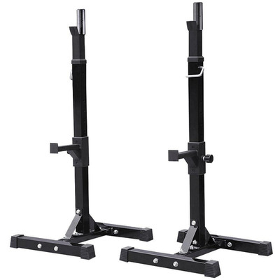Yaheetech Pair Of Adjustable Squat Rack Standard 44-70 Inch Barbell Rack Solid