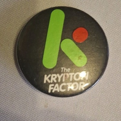 THE KRYPTON FACTOR Pin Anstecker.  RAR