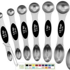 Stainless Steel Magnetic Measuring Spoons Set With Strong N45 Magnets, Heavy