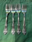 Gorham Sterling Silver King Edward 6 1/4 inch  4 Salad Forks Antique 152 g tw