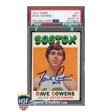 1971 Topps #47 Dave Cowens PSA 7 Auto 10 hof signed rc rookie autograph *HOFSR*