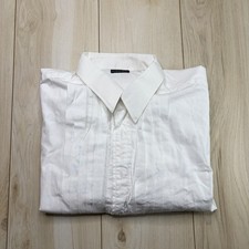 Gitman Bros Adult Formal Tuxedo Pleated White French Cuffs Dress Shirt 18-37 T