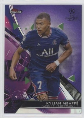 2021-22 Finest UEFA Champions League Purple Refractor Kylian Mbappe Mbappé 0t30