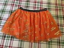 Celebrate Halloween Skirt Girls Orange "Spooky Cute" Tulle Large 10-12