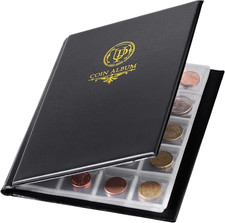 200 Pockets Coin Album - Coin Collecting Book with 10 Pages, 33x33 mm Grid Ho...