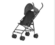BABY 3 POINT SAFETY HARNESS, DUAL BRAKES, ADJUSTABLE REMOVABLE CANOPY STROLLER
