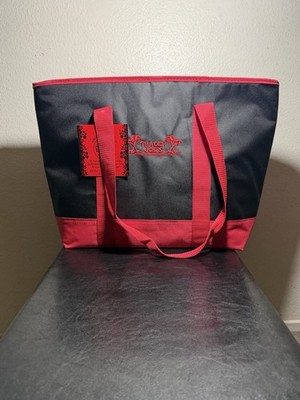 Trader Joe's Insulated X-Large Tote Bag NEW NWT RED BLACK  Reusable