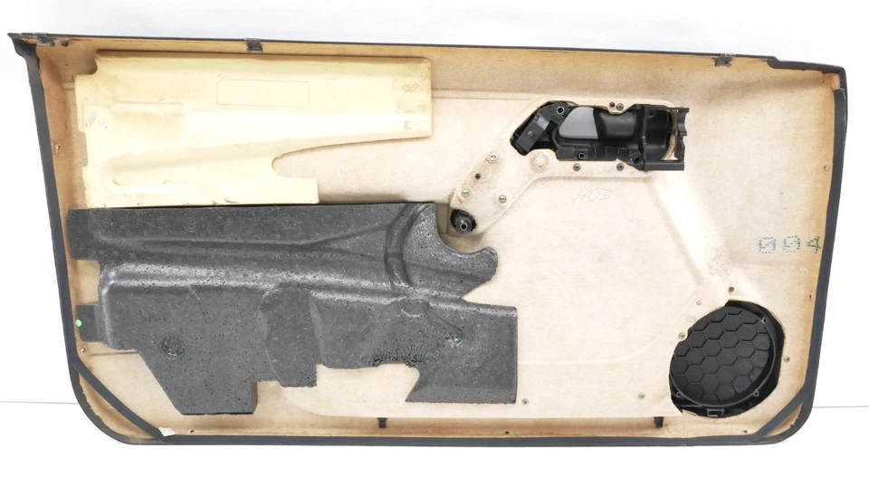 RH Front Interior Door Panel 95-99 VW Cabrio MK3 Black Leather - Genuine - Image 4 of 4