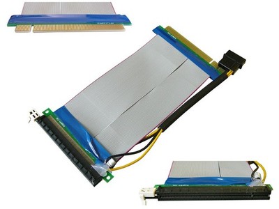 Flexible PCI Express 16x Riser - PCIE Cable 195 mm - Power Recovery