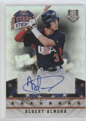 2015 Panini Stars and Stripes Longevity 10/10 Albert Almora #4 Auto s3g