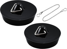 Abflussstopfen 2 Pack Waschbeckenstöpsel,Ø 45.5 to 42 mm Badewannenstöpsel mit 3