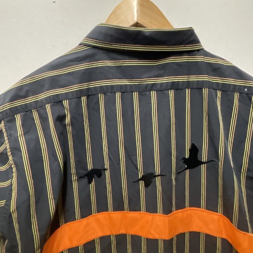 VTG Y2K Lifted Research Group Shirt Men’s 3XL Black w/ Orange & Yellow Stripes - Picture 12 of 19