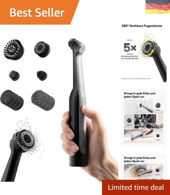 Wand Elektrische Reinigungsbürste, USB-C Kabellose Fugenbürste mit 12 Reinigu...