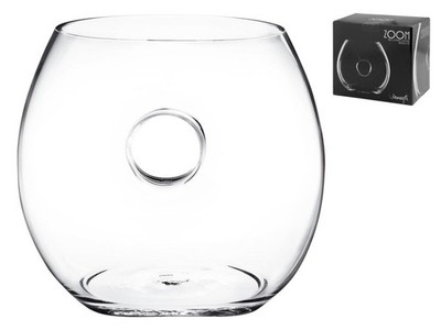 Pasabahce Transparent Blown Glass Vase Zoom 23.5 Cm
