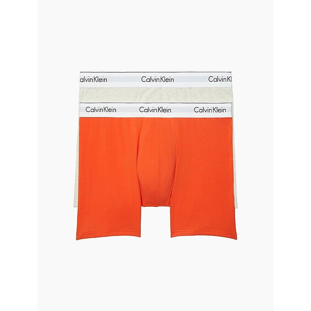 Calvin Klein Mens NB1087-642 Modern Cotton Stretch Boxer Brief 2 PACK Size M 4590₽