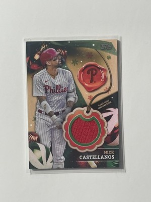 NICK CASTELLANOS RED PATCH RELIC 2024 TOPPS GAME USED PHILADELPHIA PHILLIES