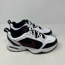 Nike Air Monarch Athletic Running Shoes Men's Size 10 White & Black 415445-101