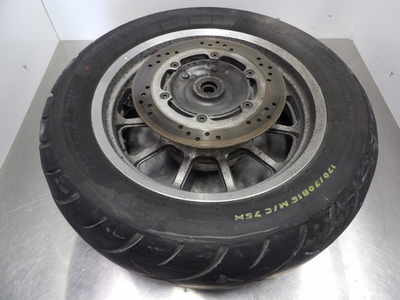 #ad 98 01 Honda Shadow ACE VT1100T rear wheel 15quot; rim w tire amp; rotor 42650 MBC 010 $217.22