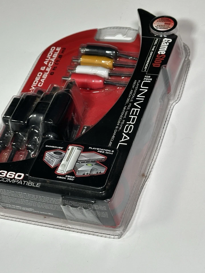 VTG New Gamestop Universal S-Video Audio 6ft Cable PS2 Xbox 360 GameCube Xbox - Image 4 of 4