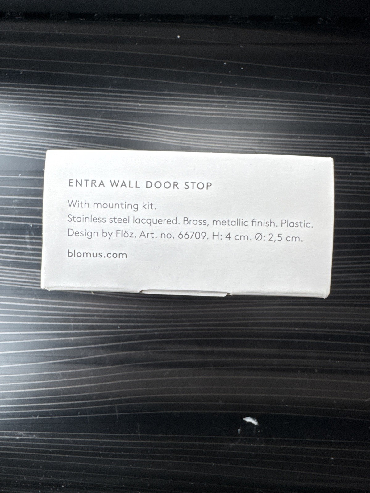 Blomus Entra Brass Wall Door Stops With Metallic Finish