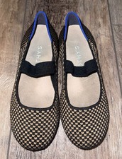 Rothy s Girls Mary Jane Gingham Brown Black Size 1