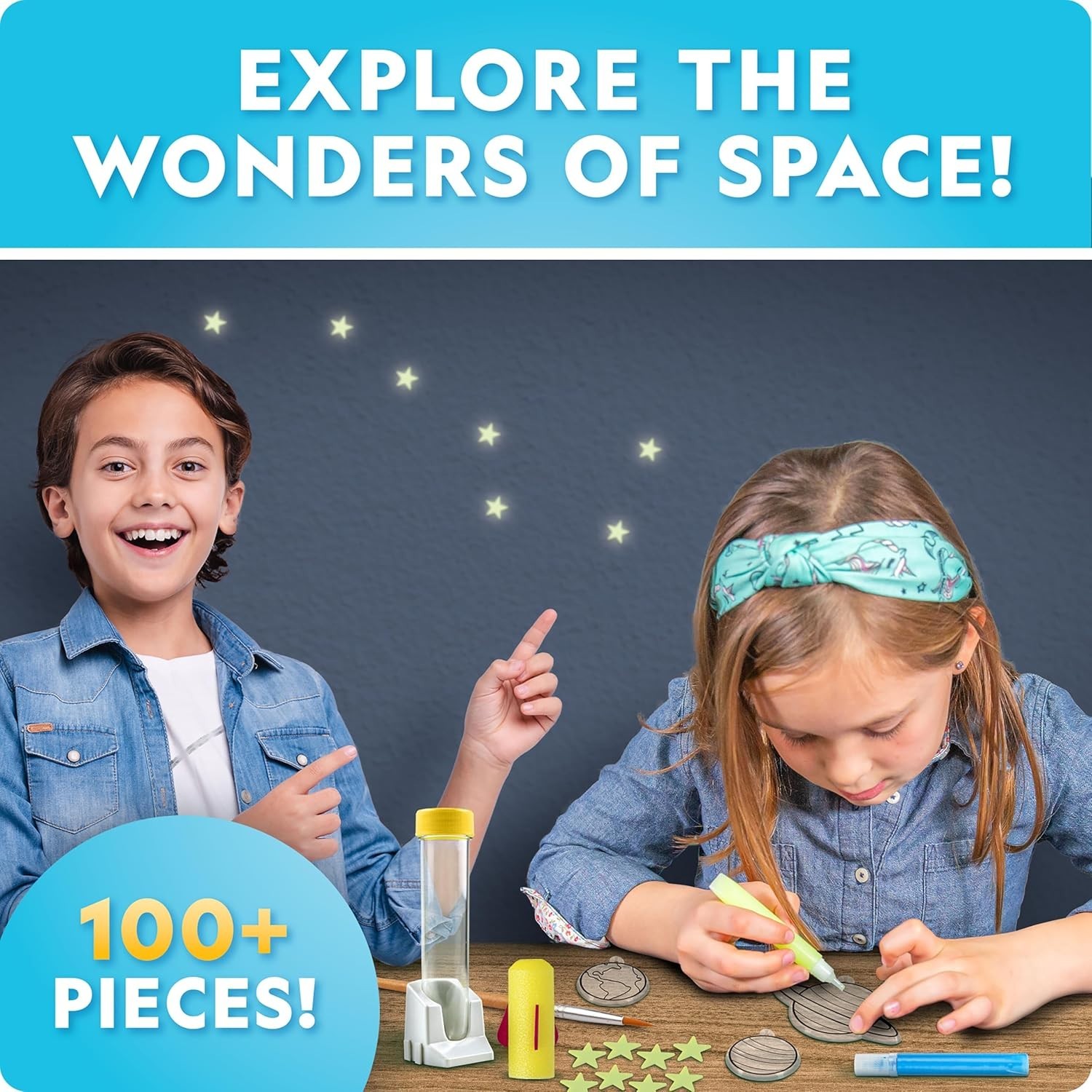 National Geographic Mega Space Activity Kit - 100+ Glow in Dark Crafts for Kids