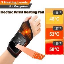Hot Electric Wrist Hand Massager 3 Heating Mode 3 Vibration Levels Pain Relief